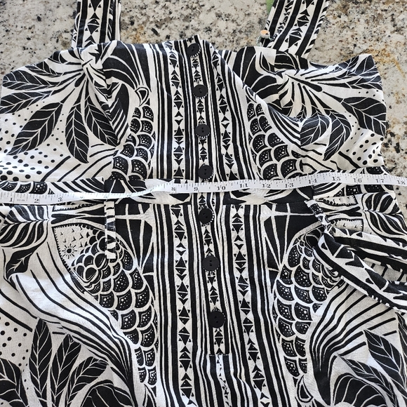 Farm Rio Linen Blend Romper - Picture 10 of 13